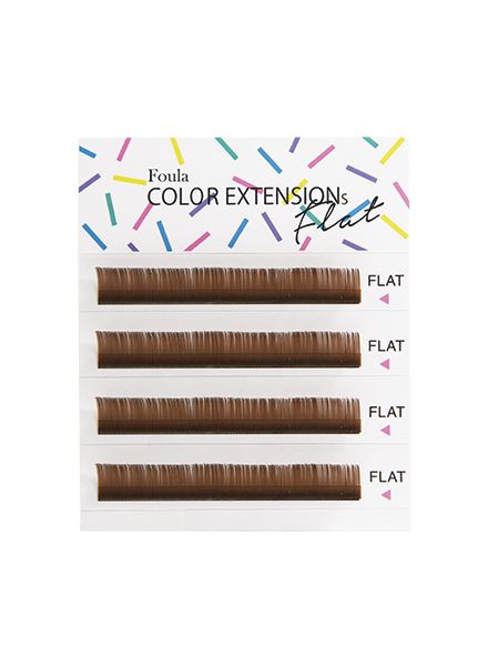 Color Flat Lash 4 Rows Sheet Brown