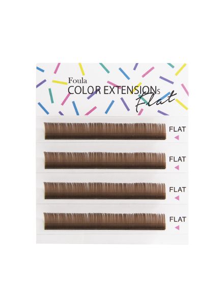 Color Flat Lash 4 Rows Sheet Light Brown